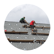 Men doing roof repair