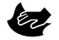 clean up and finishing wiping hand icon
