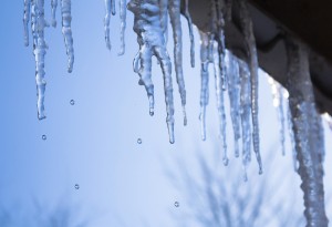 icicles glinting in the sun